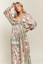 Spoken Words Maxi Dress in Multi Color