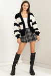 Back And Forth Cardigan in Black/White