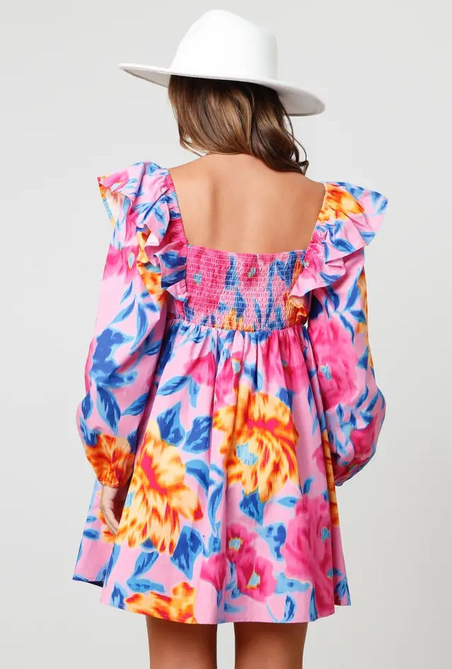Rosey Posey Dress in Multi Color