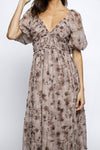 Ballroom Beauty Maxi Dress in Taupe/Brown