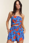 Waves of Summer Tube Top in Blue/Orange