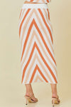 Hotty Totty Midi Skirt in Rust Multi Color