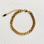 Cuban Chain Bracelets in Gold - 3 Chain Sizes