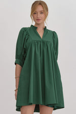 Afternoon Date Dress in Hunter Green