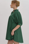 Afternoon Date Dress in Hunter Green