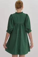 Afternoon Date Dress in Hunter Green