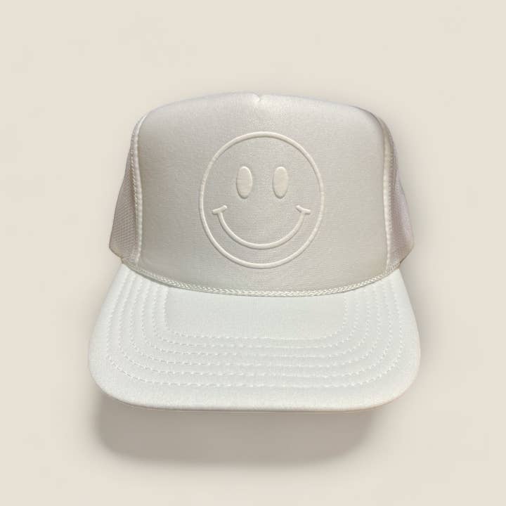 Happy Face Trucker Hat - 3 Colors