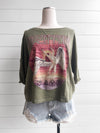 Led Zeppelin Graphic Tee in Olive