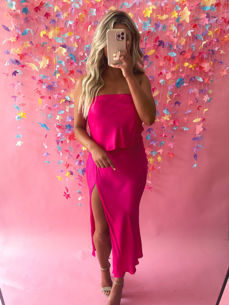 Wish Come True Tube Top in Pink