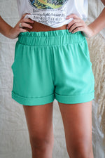 Stepping Up Shorts in Jade