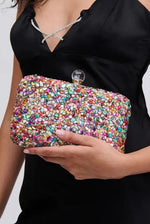 Glitz And Glam Clutch Bag in Multi Color
