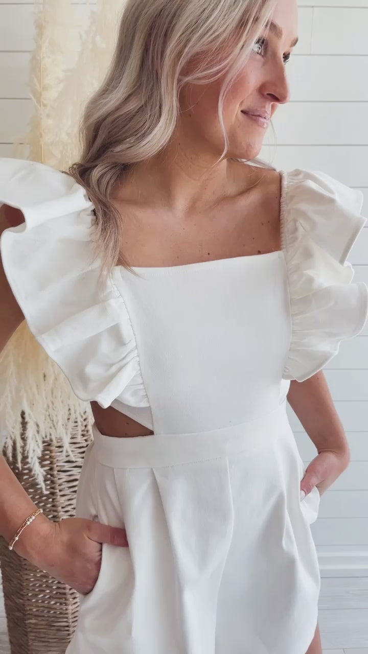 Be All There Romper in White