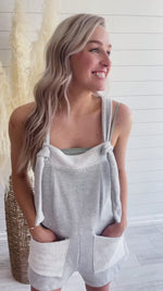 Lounge Life Romper in Heather Grey