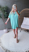 Such A Flirt Dress in Turquoise