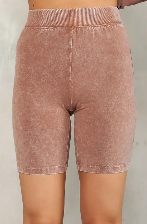 Keep It Chill Biker Shorts in Taupe