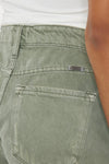 Off The Grid Denim Shorts in Olive