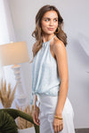 Giving Grace Tank Top in Chambray