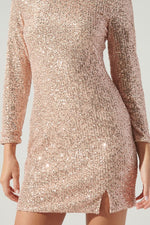 Light Up The Night Dress in Champagne