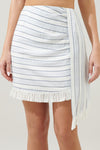 Checks Out Skirt in White/Blue