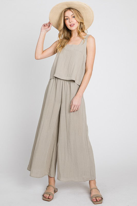 Going Up Tank Top in Pale Olive