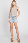 Going Up Tank Top in Pale Olive