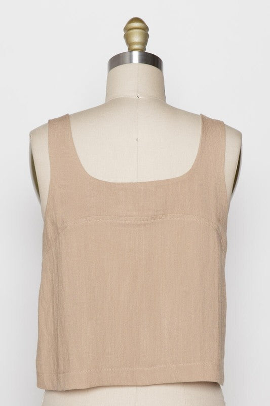 Going Up Tank Top in Brown