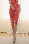 Best Ever Midi Skirt in Pink Multi Color