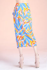 Best Ever Midi Skirt in Blue Multi Color