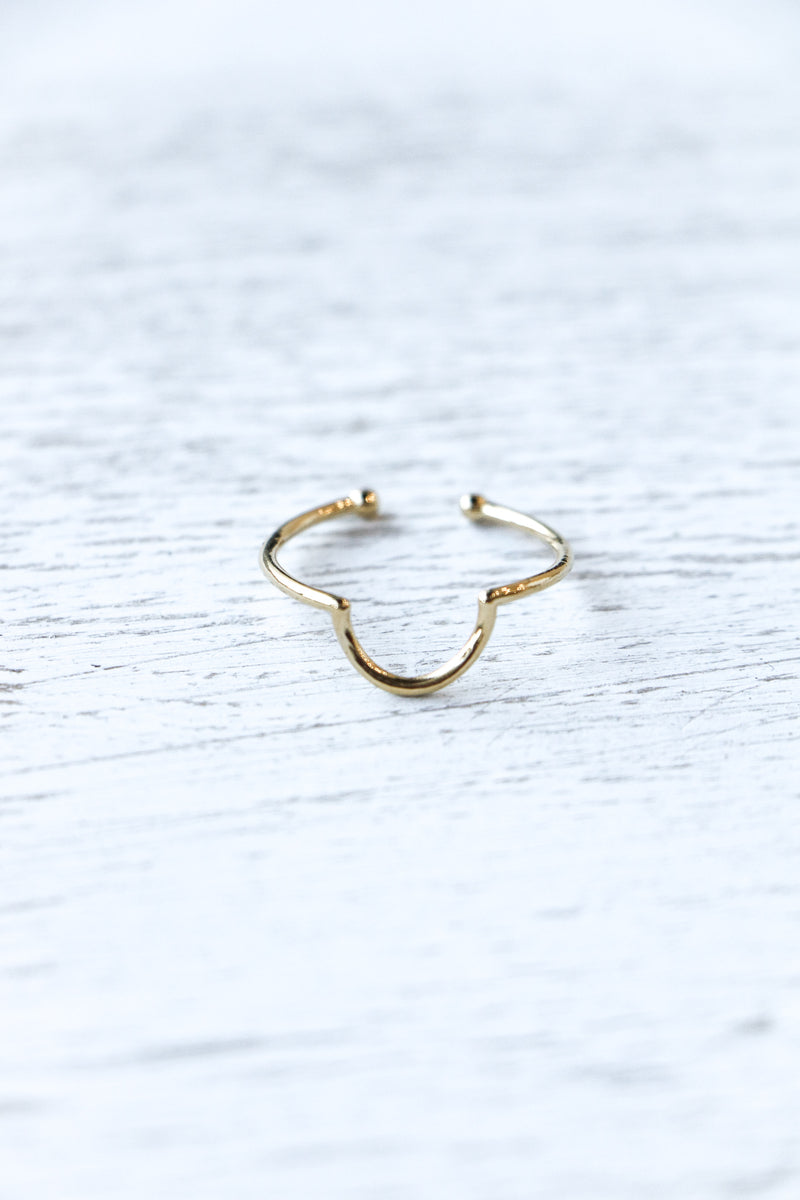 Crescent Ring in Gold