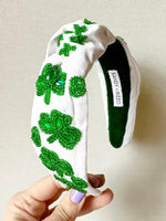 Luck Of The Irish Headband in White/Green